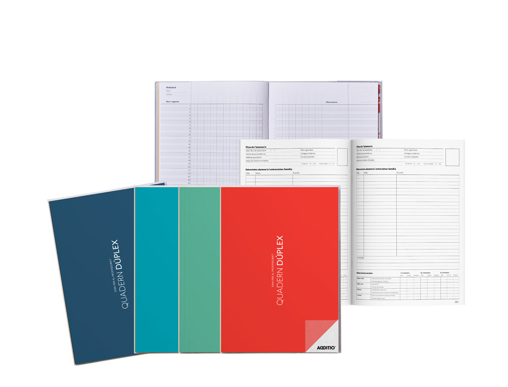 CUADERNO DUPLEX CATALAN ADDITIO DIN A4 EVALUACION CONTINUA Y TUTORIA