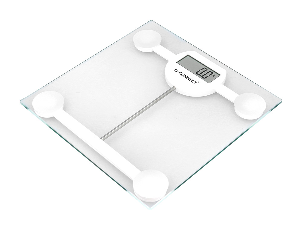 BASCULA BAO Q-CONNECT DIGITAL CON PANTALLA LCD PRECISION 100 GR CAPACIDAD DE 5 KG A 180 KG 300X300X22MM