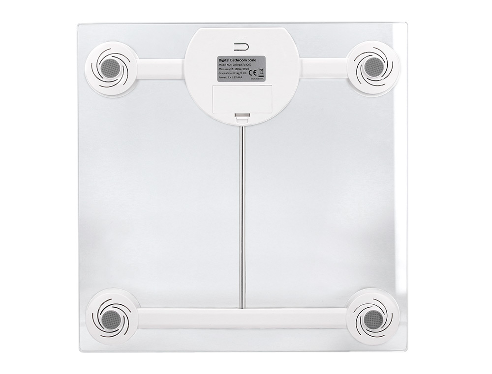 BASCULA BAO Q-CONNECT DIGITAL CON PANTALLA LCD PRECISION 100 GR CAPACIDAD DE 5 KG A 180 KG 300X300X22MM