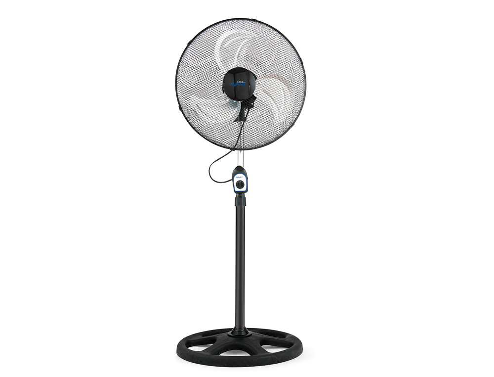 VENTILADOR DE PIE AVANT 3 VELOCIDADES CABEZAL RECLINABLE OSCILANTE 120 DIAMETRO 450 MM COLOR NEGRO